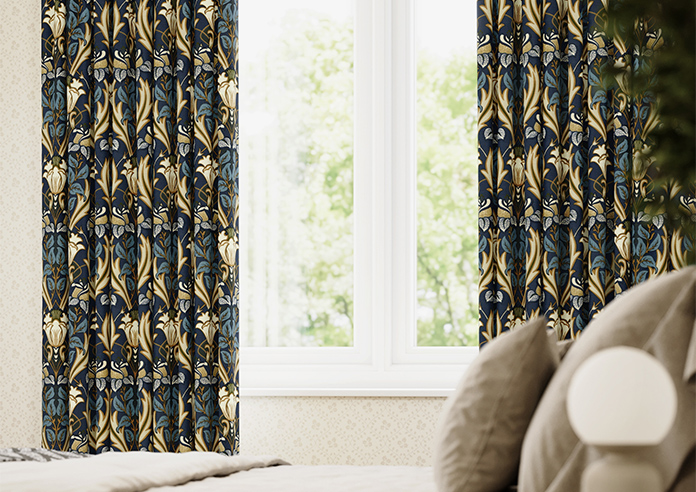 Acanthus, Navy - Made to Measure Curtains - Image 5